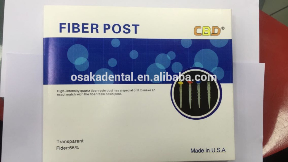 Poste económico de fibra dental con taladros hecho en EE. UU.