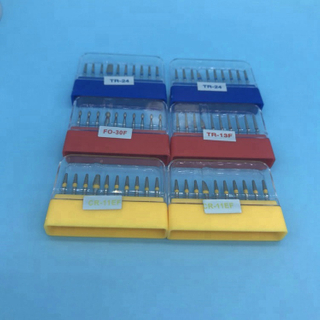 Embalaje en caja Fresas de diamante dental FG para pieza de mano de alta velocidad
