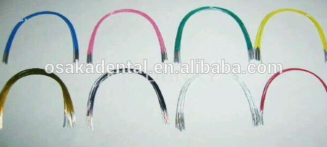 Material de ortodoncia Alta calidad dental Ortodoncia Niti Arch Wire cables de color