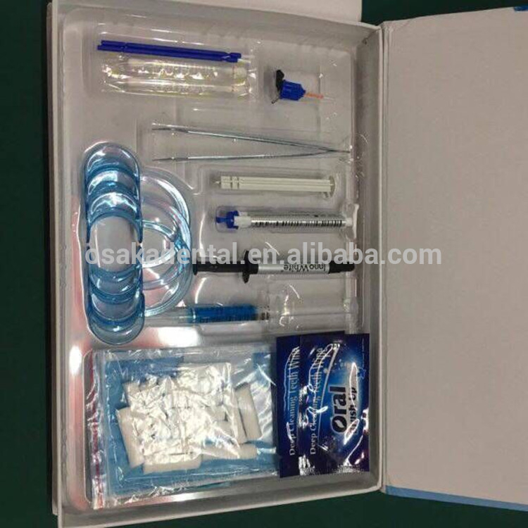 Un nuevo conjunto dental blanqueamiento dental blanqueamiento gel mezclado