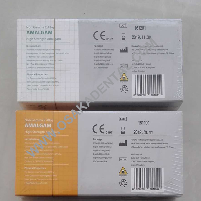 OSA-Capsule- 4 cápsulas de amalgama dental de alta resistencia Osakadental 1 Derrame 200mg 400mg 600mg 800mg