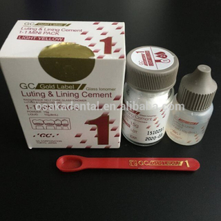 A Glass Ionomer Luting Cement Gc Fuji 1 mini Material dental de embalaje