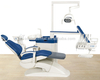 Sillón dental de alta calidad con sillón dental de color azul para clínica dental