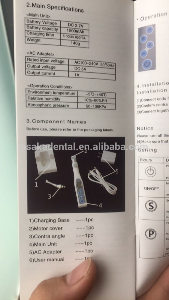 Imate Cordless Dental MINI Endo Motor / tratamiento del conducto radicular (6 tipos de trabajo)