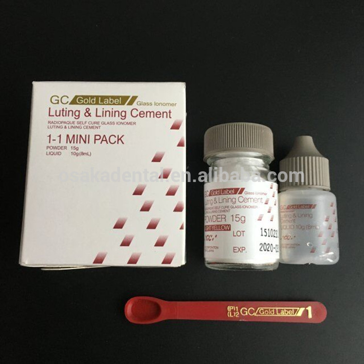 A Glass Ionomer Luting Cement Gc Fuji 1 mini Material dental de embalaje