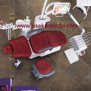 Unidad dental sillón dental OSA-A6600 buena calidad sillón dental unidad dental con 2 taburetes dentales