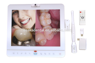 Sistema de cámara intraoral inalámbrica con monitor dental blanco de 15 pulgadas con puerto VGA + VIDEO + USB (MD1500W)