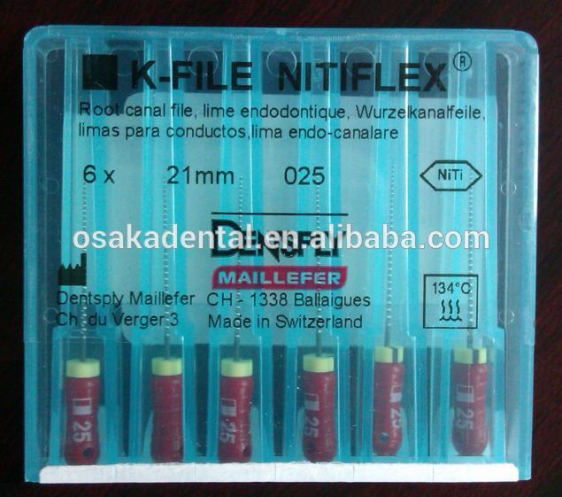 Original Dentsply K-File NITI FLEX (tratamiento de conducto radicular) / Instrumento dental / limas dentales