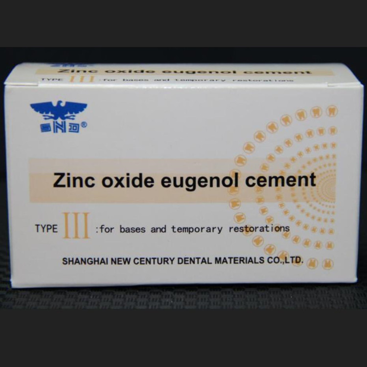 Un material dental óxido de zinc y cemento Eugenol con polvo y líquido