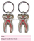 elegante llavero dental / accesorios dentales / productos culturales dentales / accesorios dentales orales
