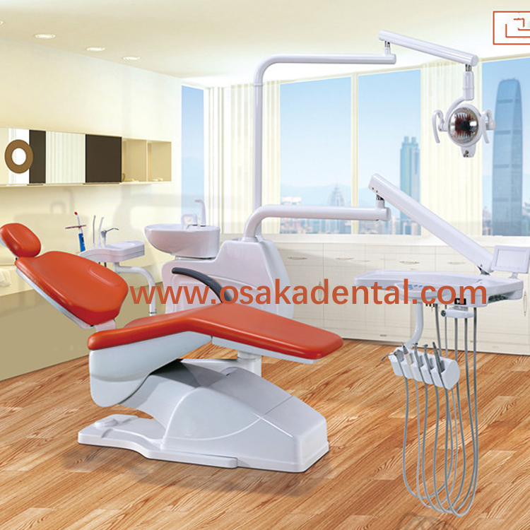 Sillón dental de alta clase OSA-1-98A con escupidera de cerámica giratoria