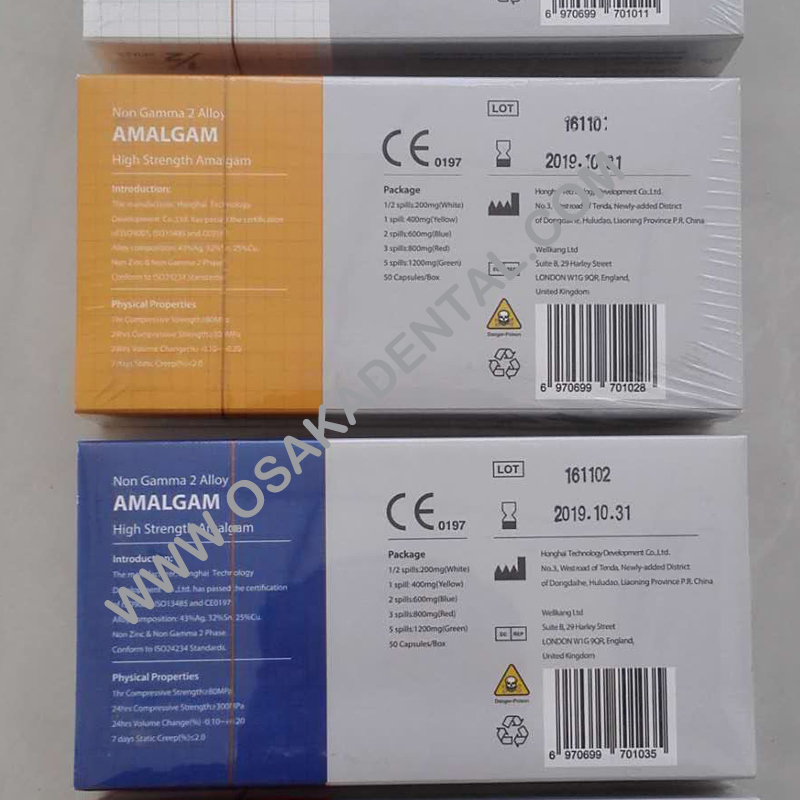 OSA-Capsule- 4 cápsulas de amalgama dental de alta resistencia Osakadental 1 Derrame 200mg 400mg 600mg 800mg