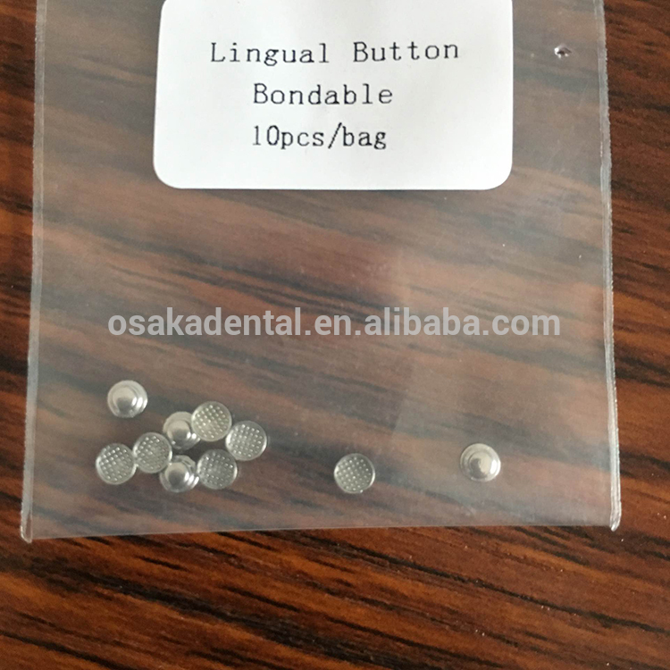 Soporte de ortodoncia de botón lingual soldable para uso dental OSA-F728