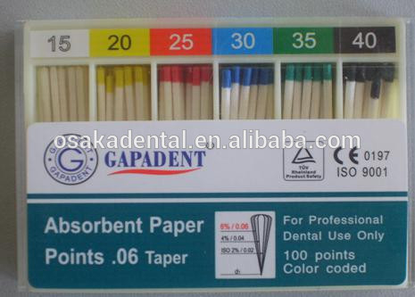 Papel cónico absorbente GAPADENT