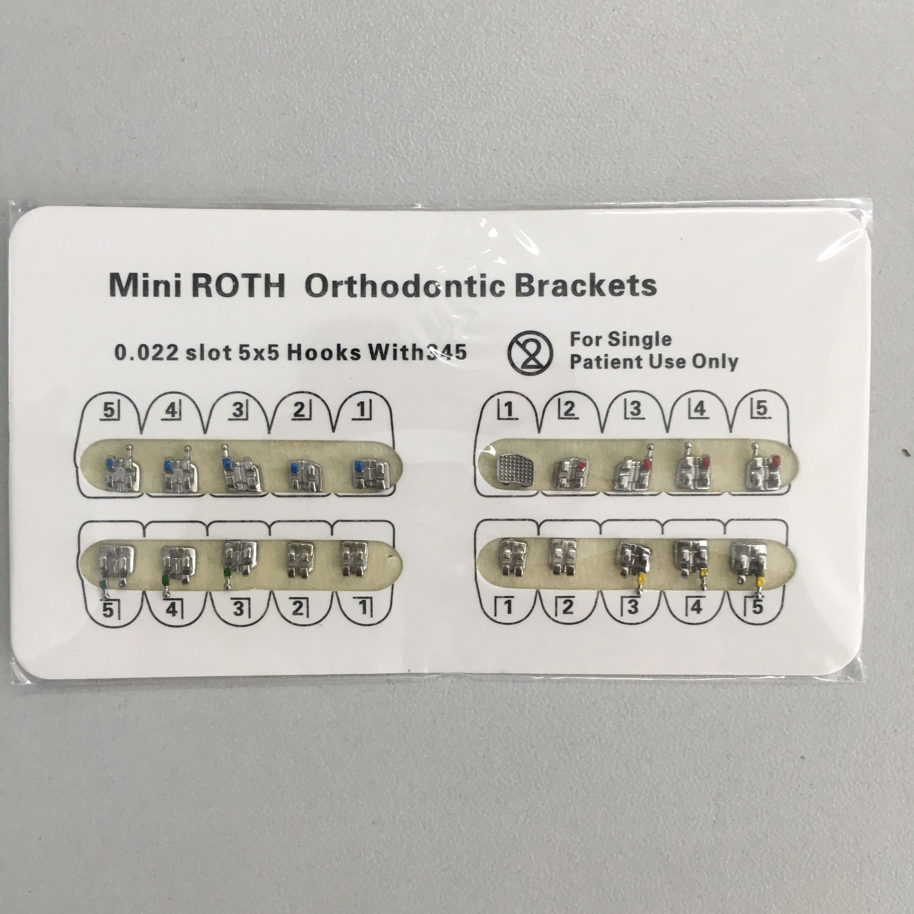 Soporte económico de consumo dental Roth Mini 022 para uso en ortodoncia