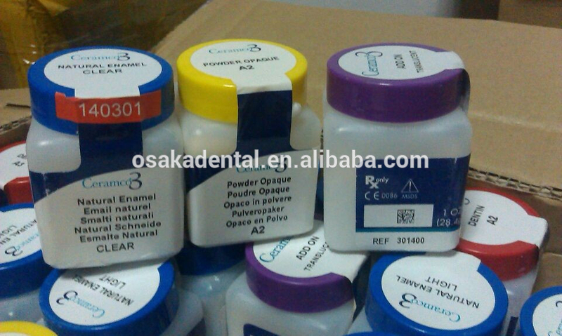 Material original de polvo de porcelana dental 28G para laboratorio