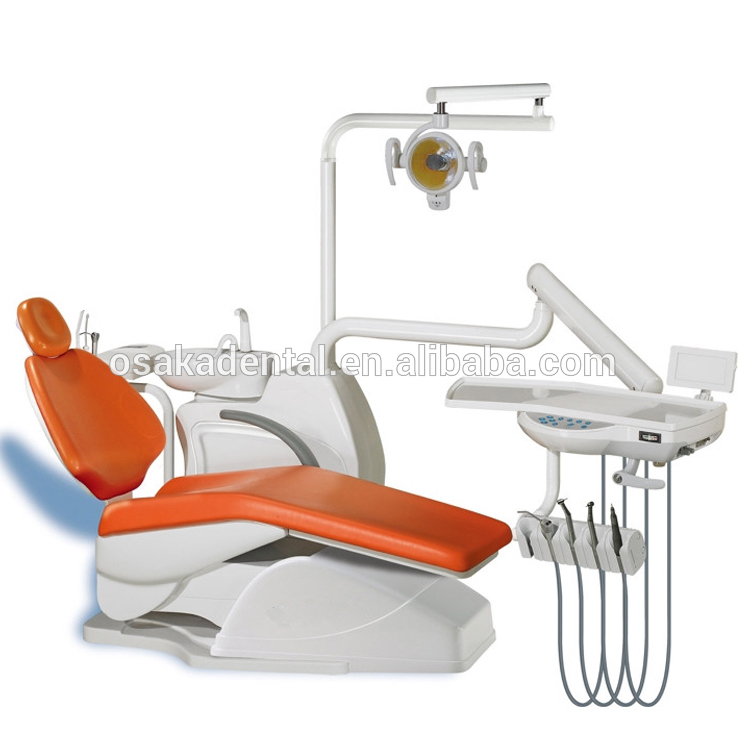 Sillón dental de alta clase OSA-1-98A con escupidera de cerámica giratoria