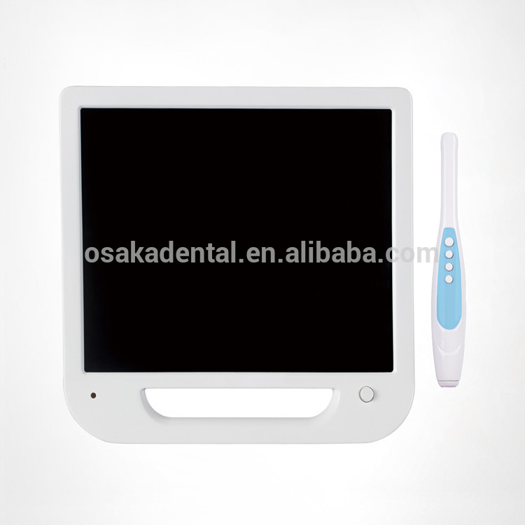 Una cámara intraoral dental de monitor blanco de 17 pulgadas con VGA y VIDEO y USB que incluye soporte para monitor