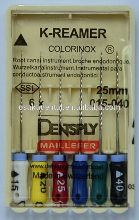 Limas dentales de limas Endo Dentsply K escariadores / material endodóntico / instrumento dental