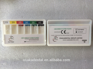 Papel absorbente Osakadental Puntos 02 cono / material dental / material de ortodoncia
