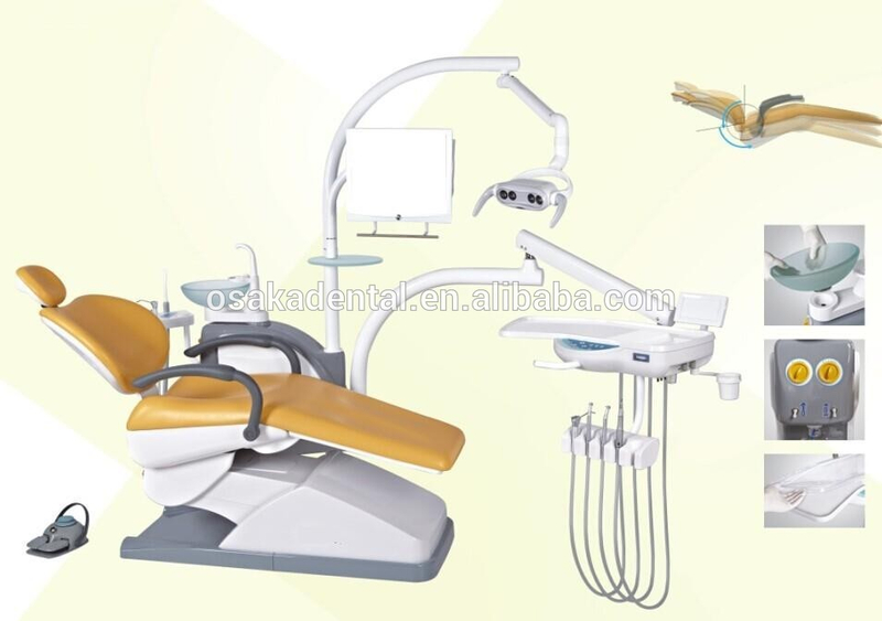 Silla dental de la unidad dental de alta calidad aprobada por CE con taburete de dentista