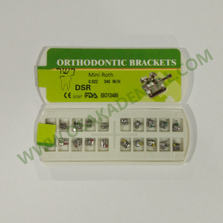 Soportes metálicos de ortodoncia / MBT ROTH 022 018 / Equipo dental de soporte metálico