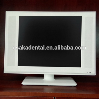 Monitor LCD blanco de 17 pulgadas con TV, USB, VGA, HDMI, AV, entrada de audio, salida de entrada de CC para uso en unidades dentales