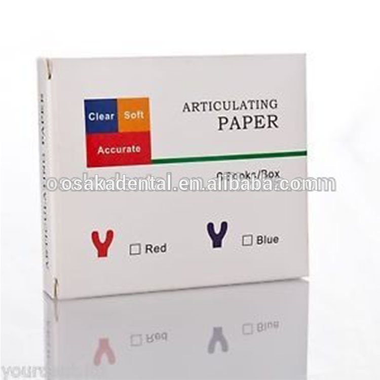 Papel de articulación dental (rojo / azul / rojo y azul) para articular