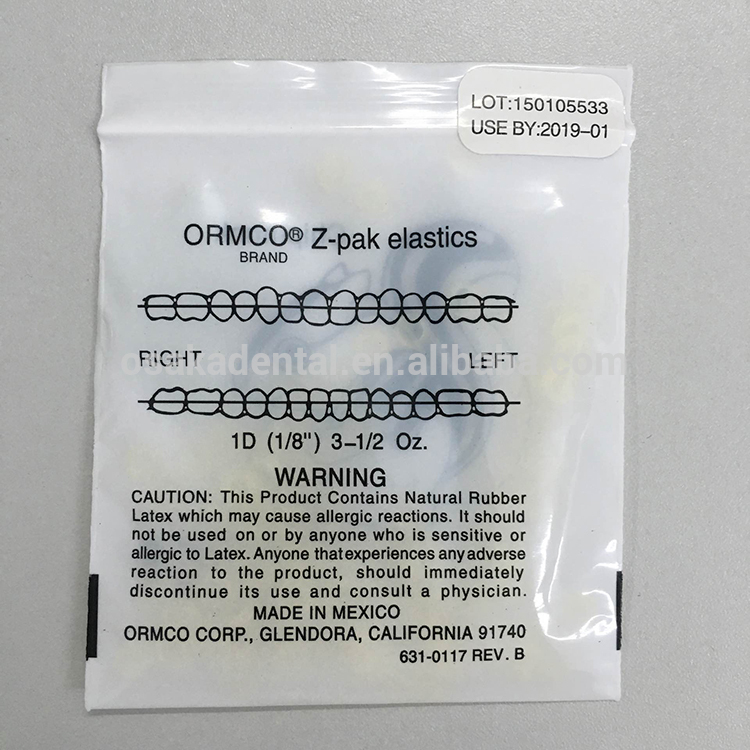 O R M C O Material dental Banda de goma ortodótica y banda elástica OSA-F729-C2