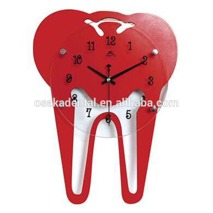 Reloj de forma de dientes para decoración.