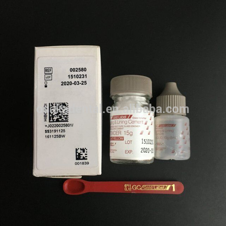 A Glass Ionomer Luting Cement Gc Fuji 1 mini Material dental de embalaje