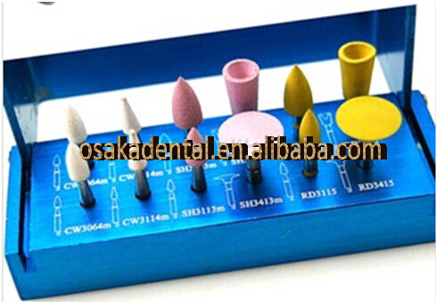 Fresa de diamante dental / Fresa de goma / Fresa de silicona / Kit de fresas de pulido RA2112 / R030 / R010