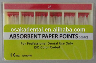 Material dental de puntos de papel absorbente