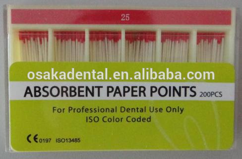 Material dental de puntos de papel absorbente