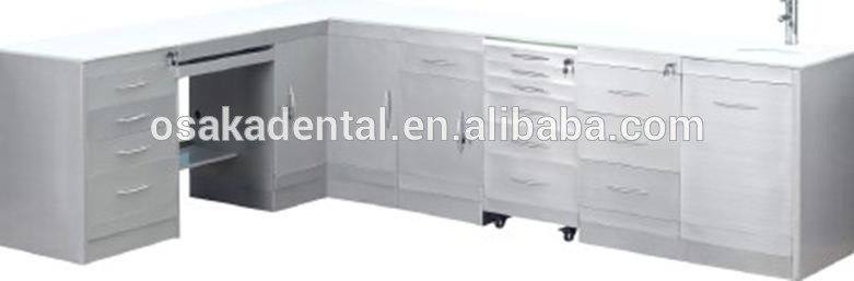 Gabinete médico de gabinete dental de acero inoxidable con mango tipo