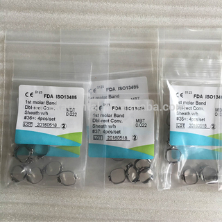 Banda Molar Dental Accesorios de Ortodoncia Elásticos
