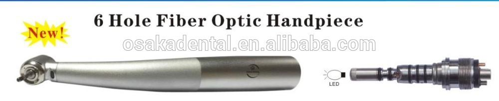 Turbina de pieza de mano de fibra óptica dental con acoplamiento rápido Multiflex
