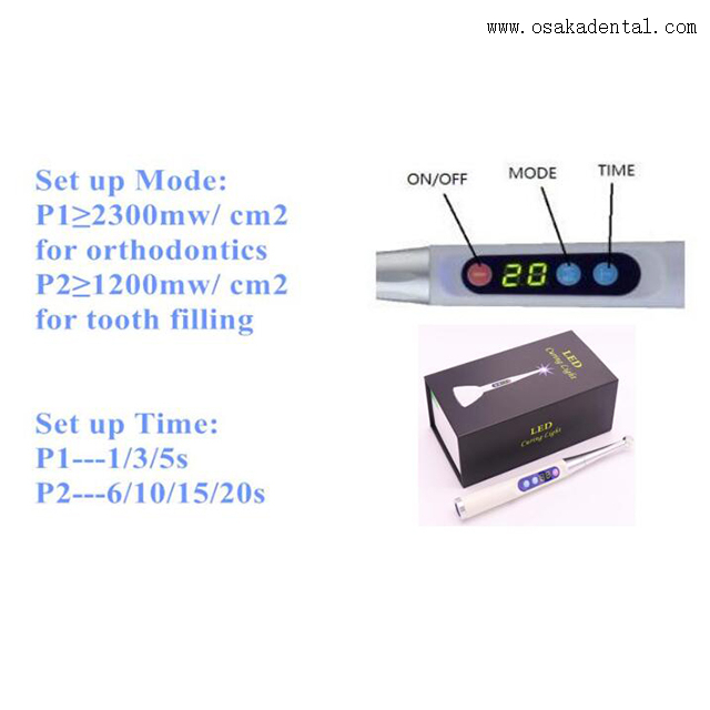 Una segunda luz dental de curado OSA-F077-1S-3