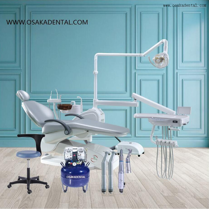 Unidad de silla dental cómoda económica con luz