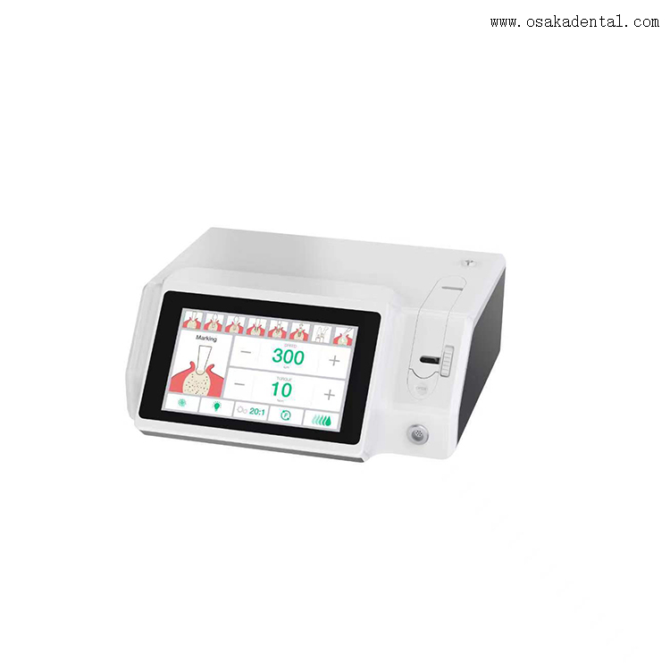 Máquina de implantes dentales con contraángulo de fibra óptica