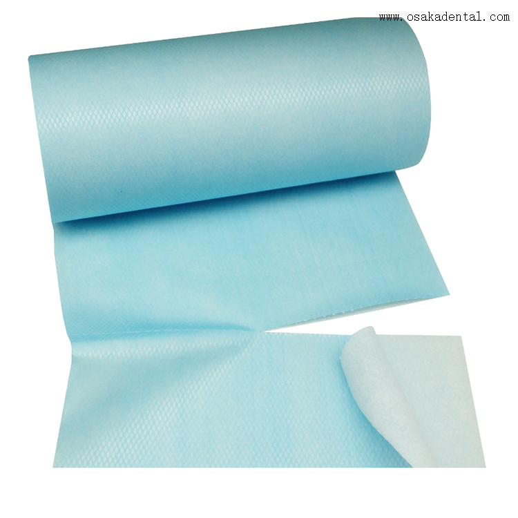 Rollo de baberos dentales de material desechable dental