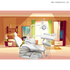 Sillón dental de color blanco con lámpara LED de 6 focos