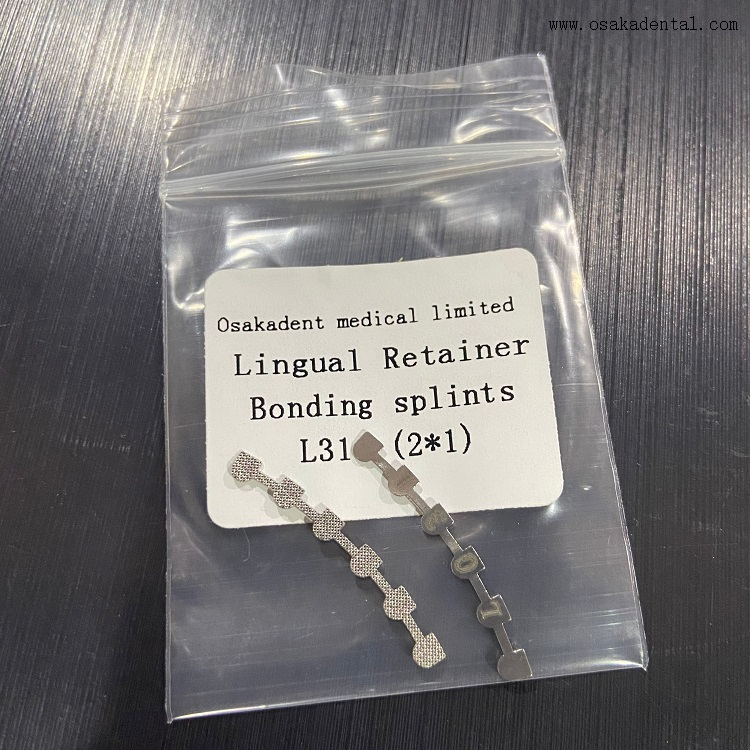 Férulas de unión de retenedor lingual de ortodoncia dental