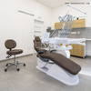 Sillón dental de cuero probado CE con base estable y luz LED
