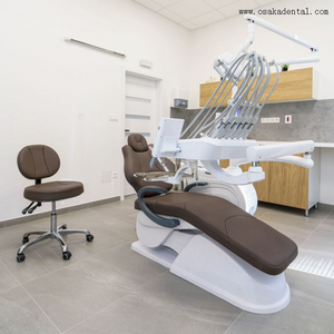 Sillón dental de cuero probado CE con base estable y luz LED