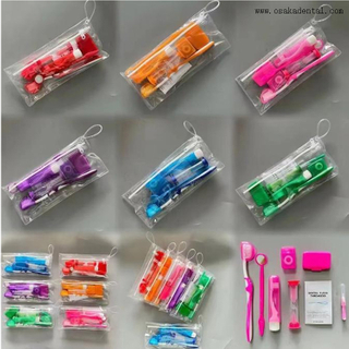 Kit de ortodoncia dental colorido con bolsa de PVC para ortodoncia