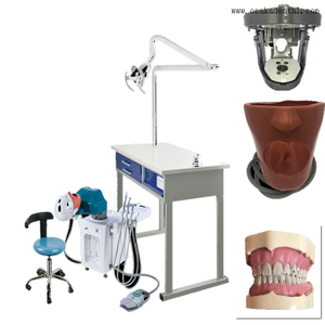 Simulación eléctrica dental para 1 estudiante y operación a cuatro manos.