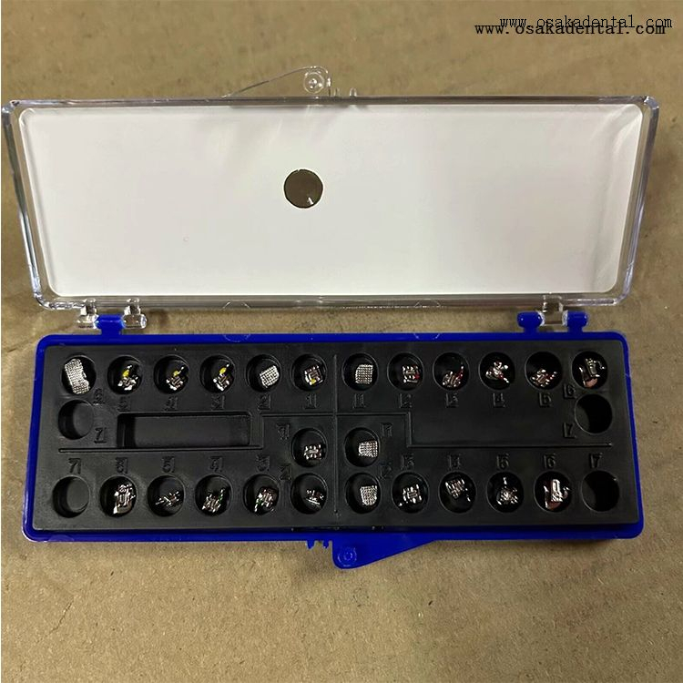 Soporte de ortodoncia dental con tubos bucales de 4 piezas