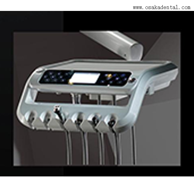 Cómoda lámpara de sillón dental de cuero para clínica dental con material de alginato de impresión dental