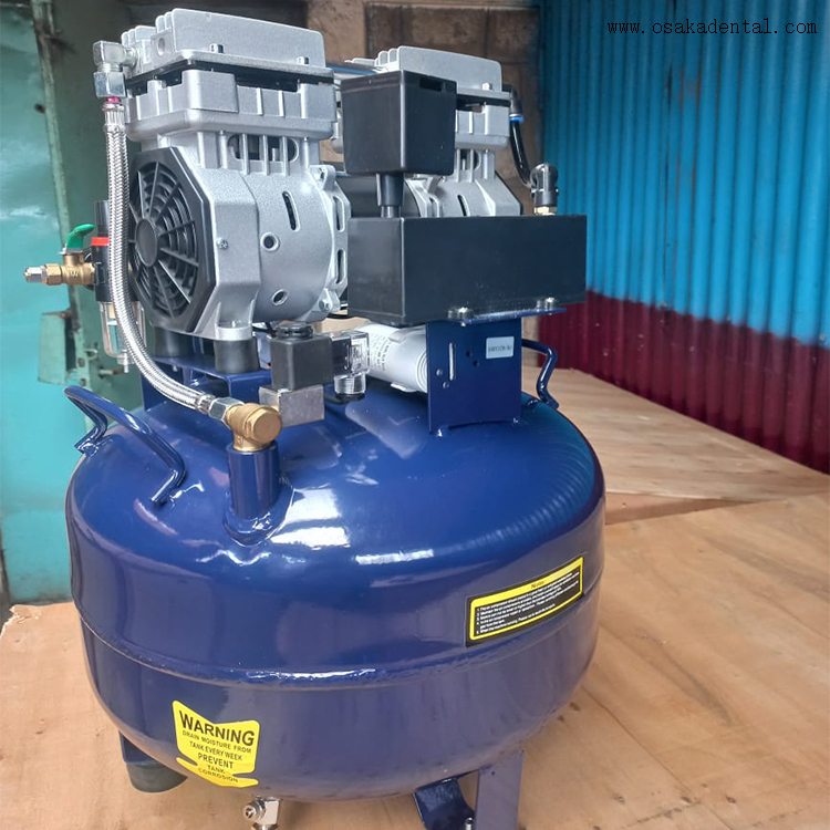 Suministro de compresor de aire de 40 litros para dos unidades de sillón dental